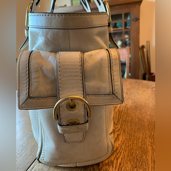 Coach Soho XL Braided Handle Tote 10050 Parchment - Picture 2 of 16